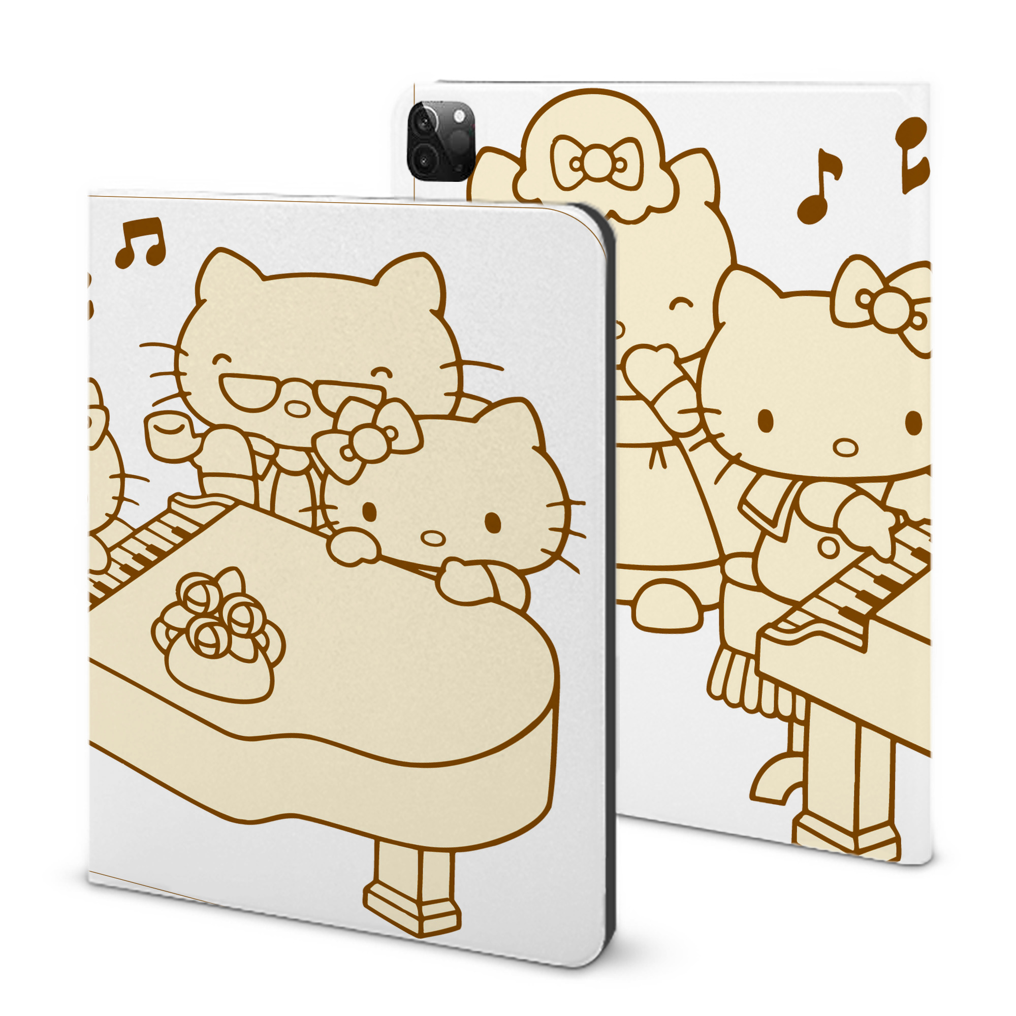 （画像用） Hello Kitty ハローキティ IPadケース ペンホルダー付き ブックスタイルデザイン